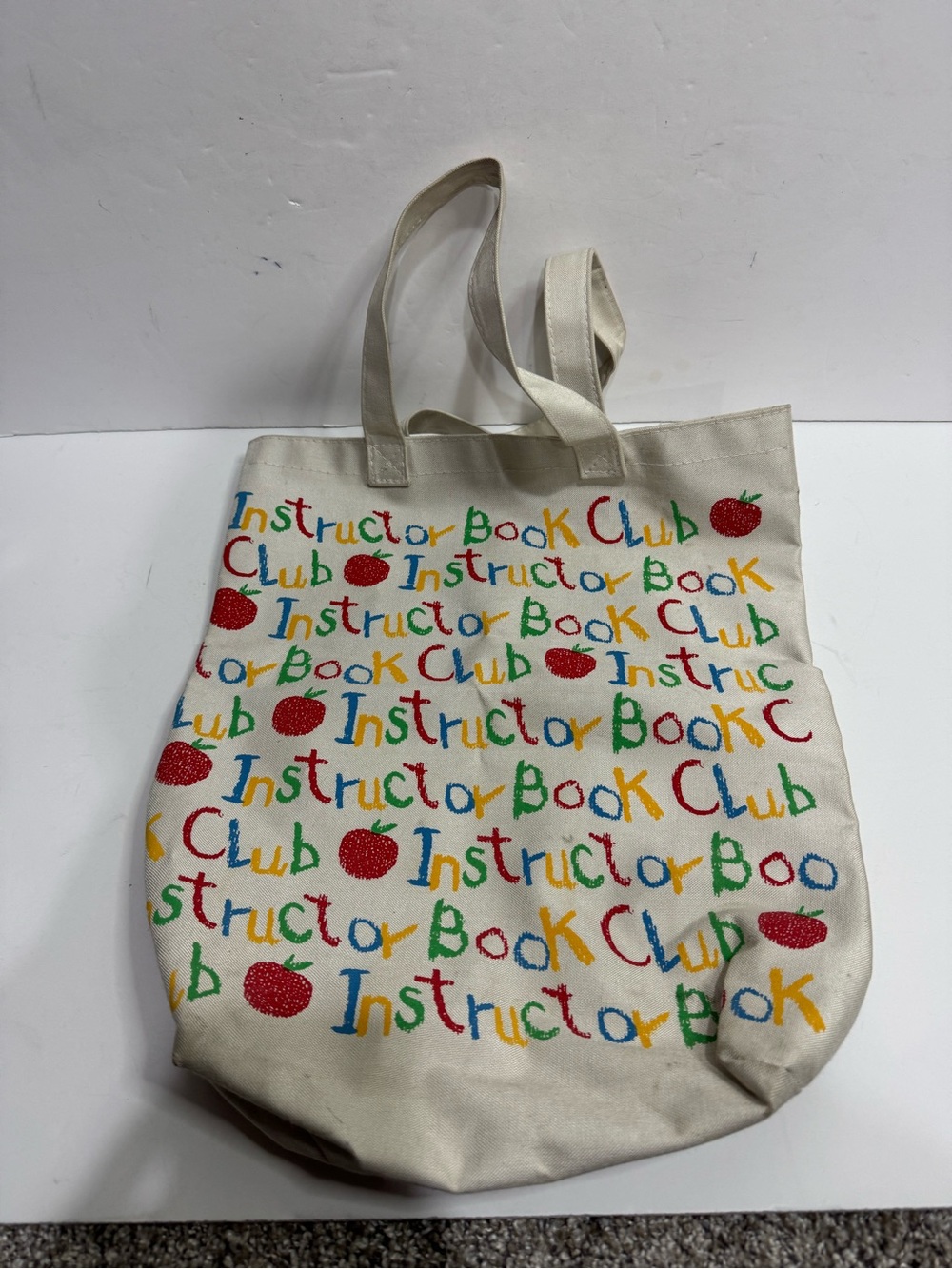 Vintage Instructor Book Club Canvas Tote Bag - Teacher Gift